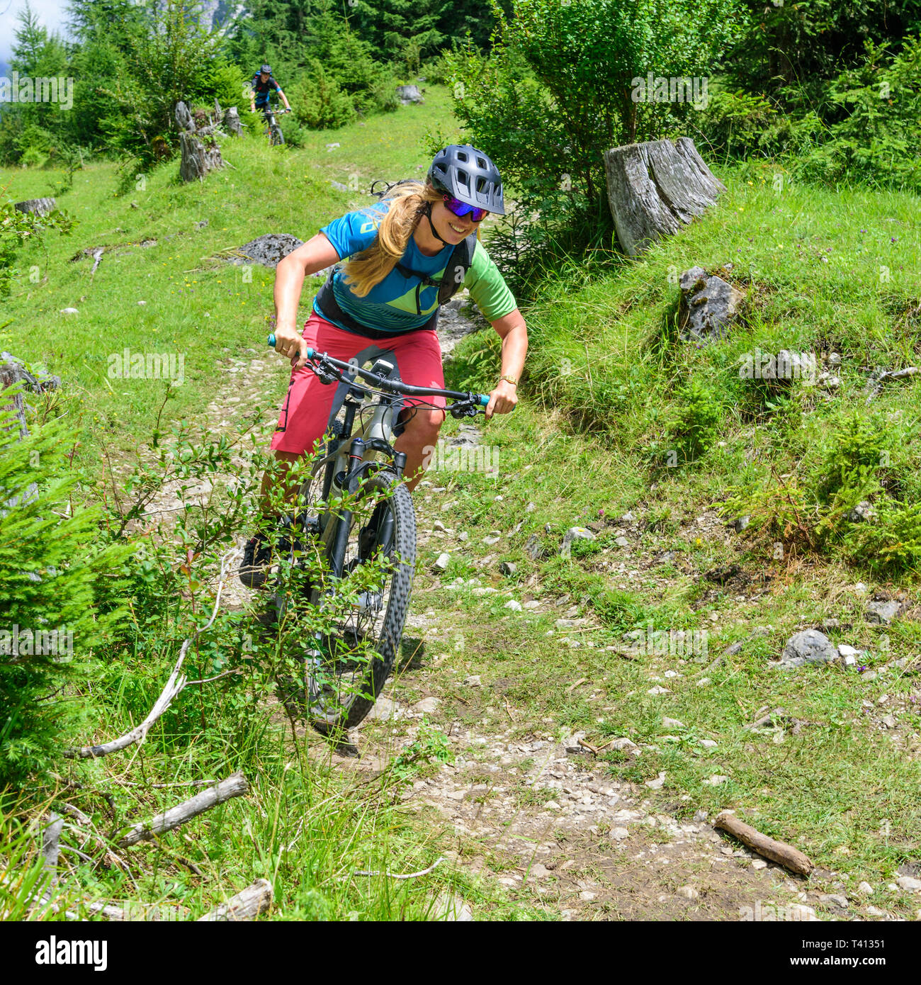 single trail mountain biking