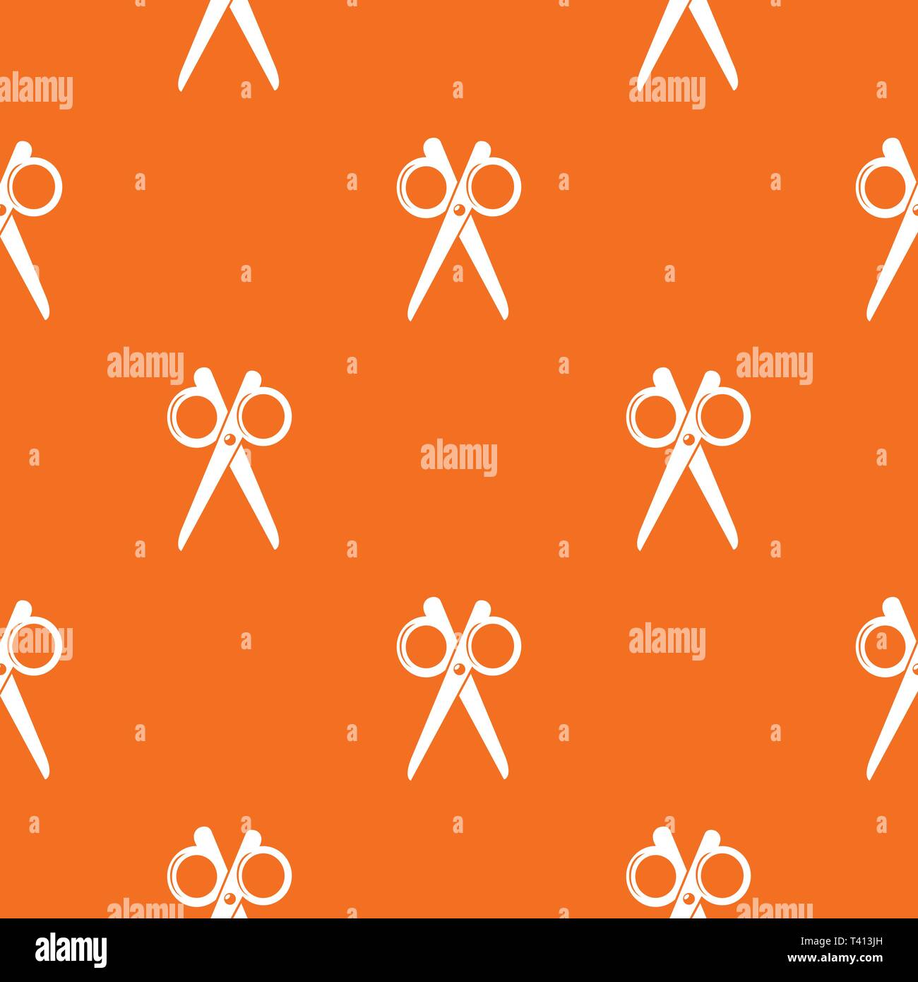 Scissors pattern vector orange Stock Vector