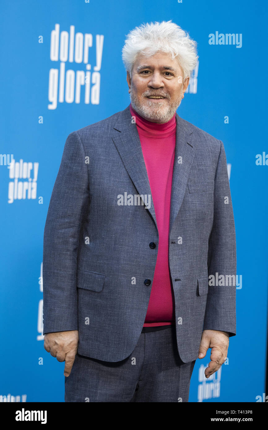 Photocall for 'Dolor y Gloria' (Pain and Glory) at Villamagna Hotel in Madrid, Spain  Featuring: Pedro Almodovar Where: Madrid, Spain When: 12 Mar 2019 Credit: Oscar Gonzalez/WENN.com Stock Photo