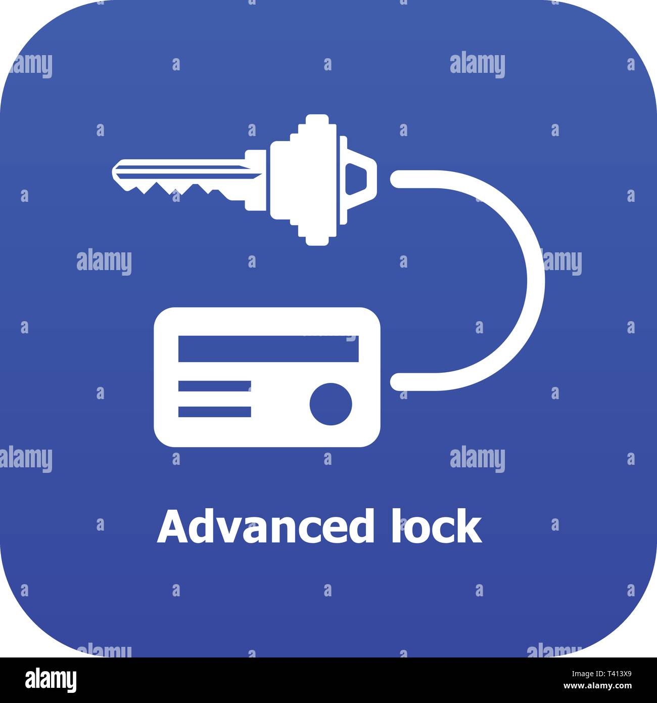 Advanced lock icon blue vector Stock Vector Image & Art - Alamy