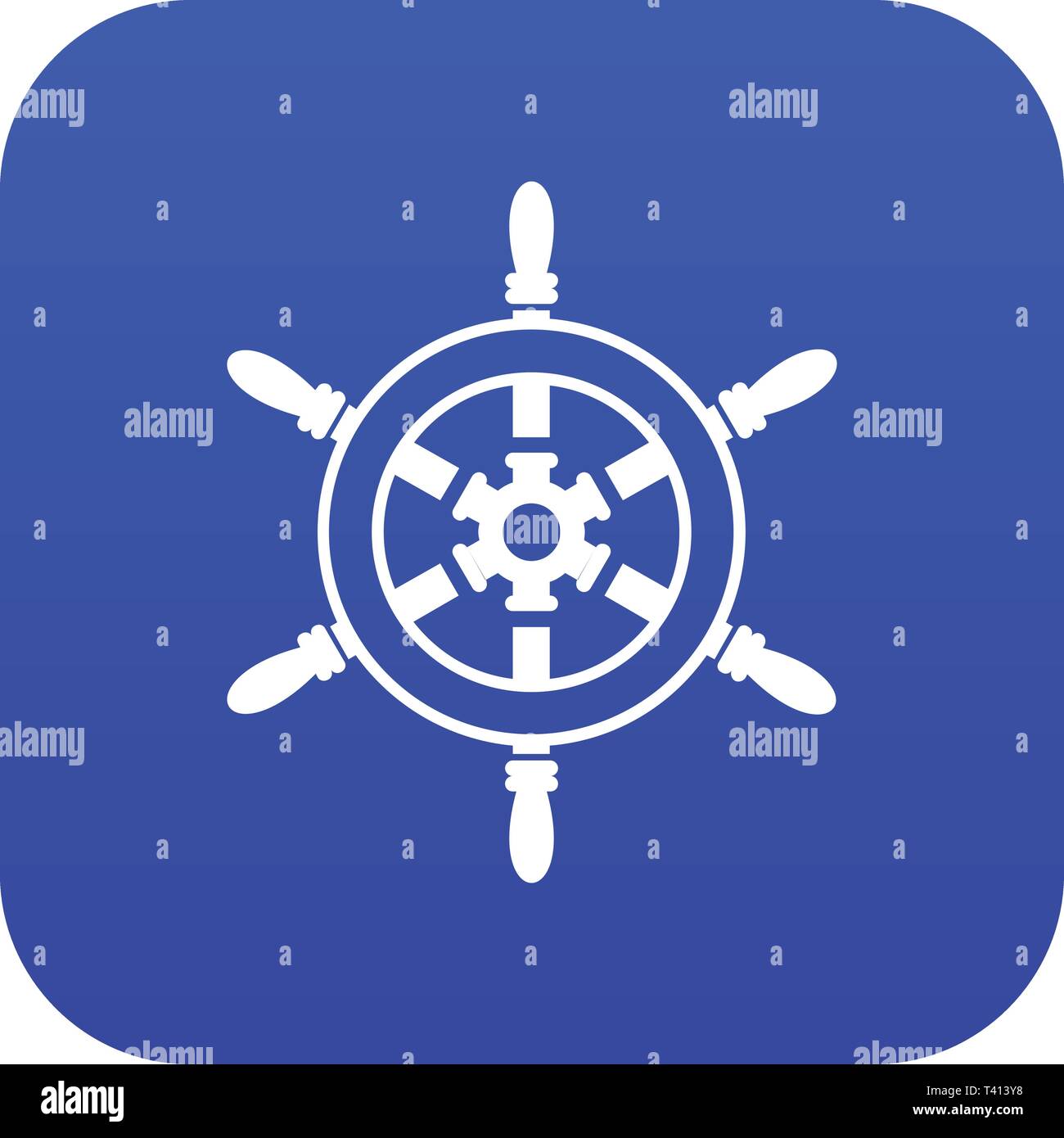 Wheel of ship icon digital blue Stock Vector Image & Art - Alamy