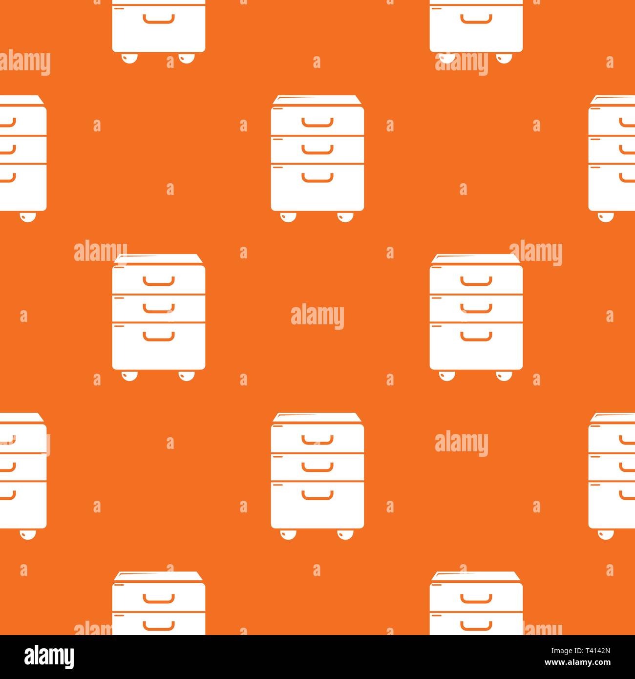 Office closet pattern vector orange Stock Vector