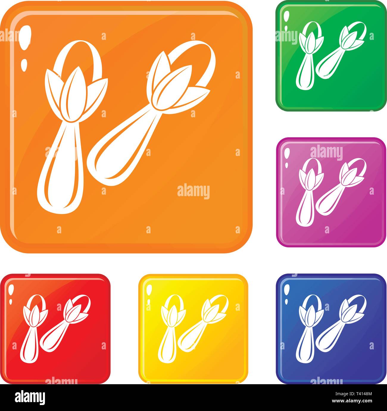 Spice cloves icons set vector color Stock Vector Image & Art - Alamy