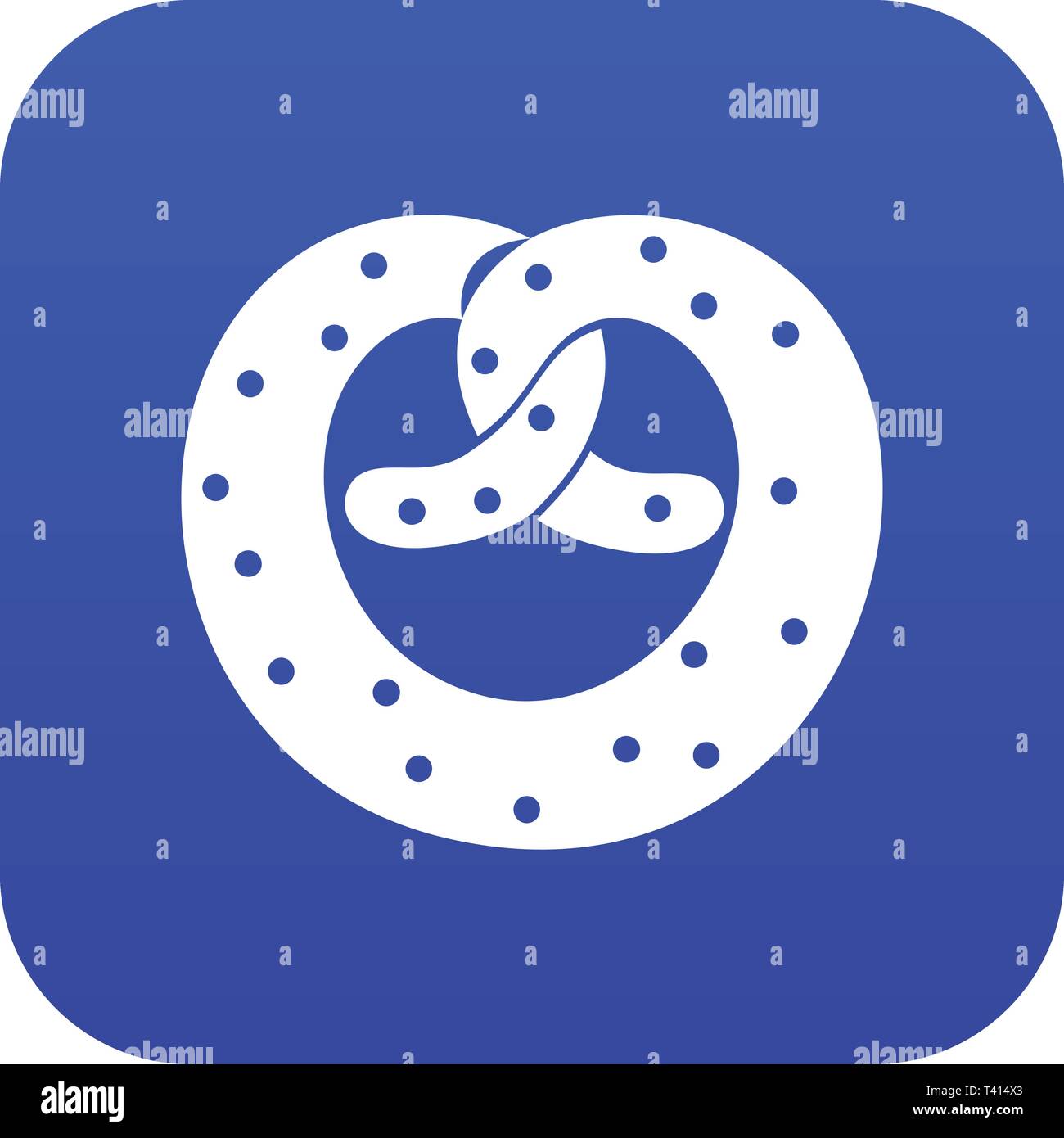 Pretzels icon digital blue Stock Vector Image & Art - Alamy