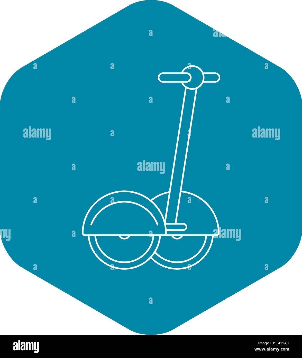 Two wheeled electric vehicle icon, outline style Stock Vector Image ...