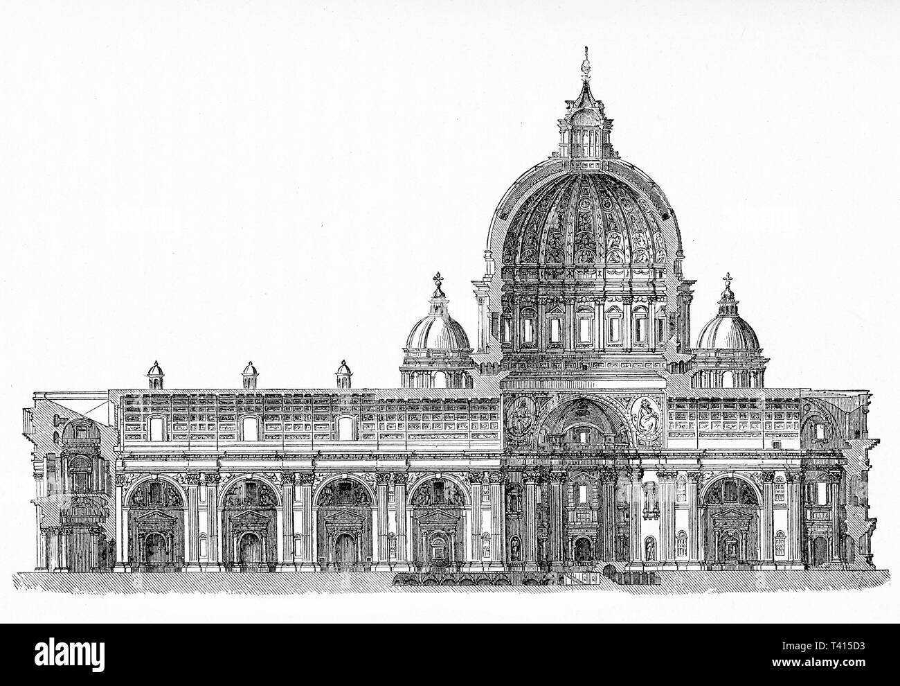 The St. Peter's Basilica in the Vatican is the largest church in the