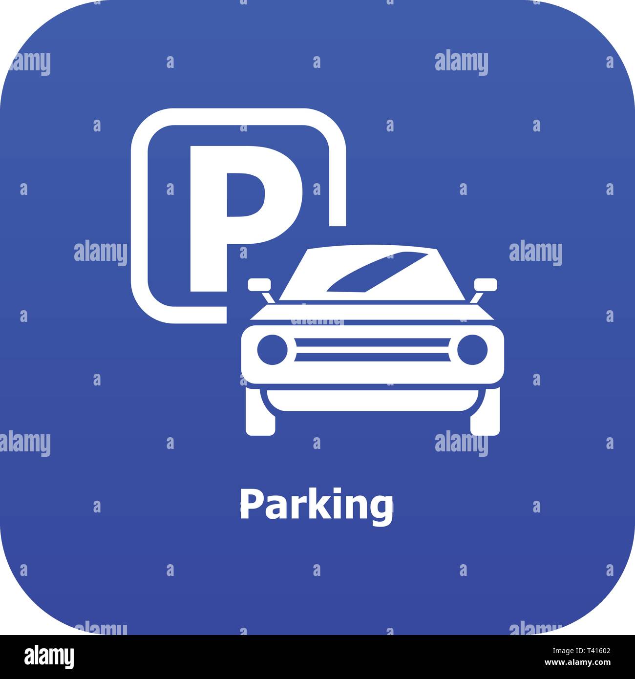 Parking icon blue vector Stock Vector Image & Art Alamy