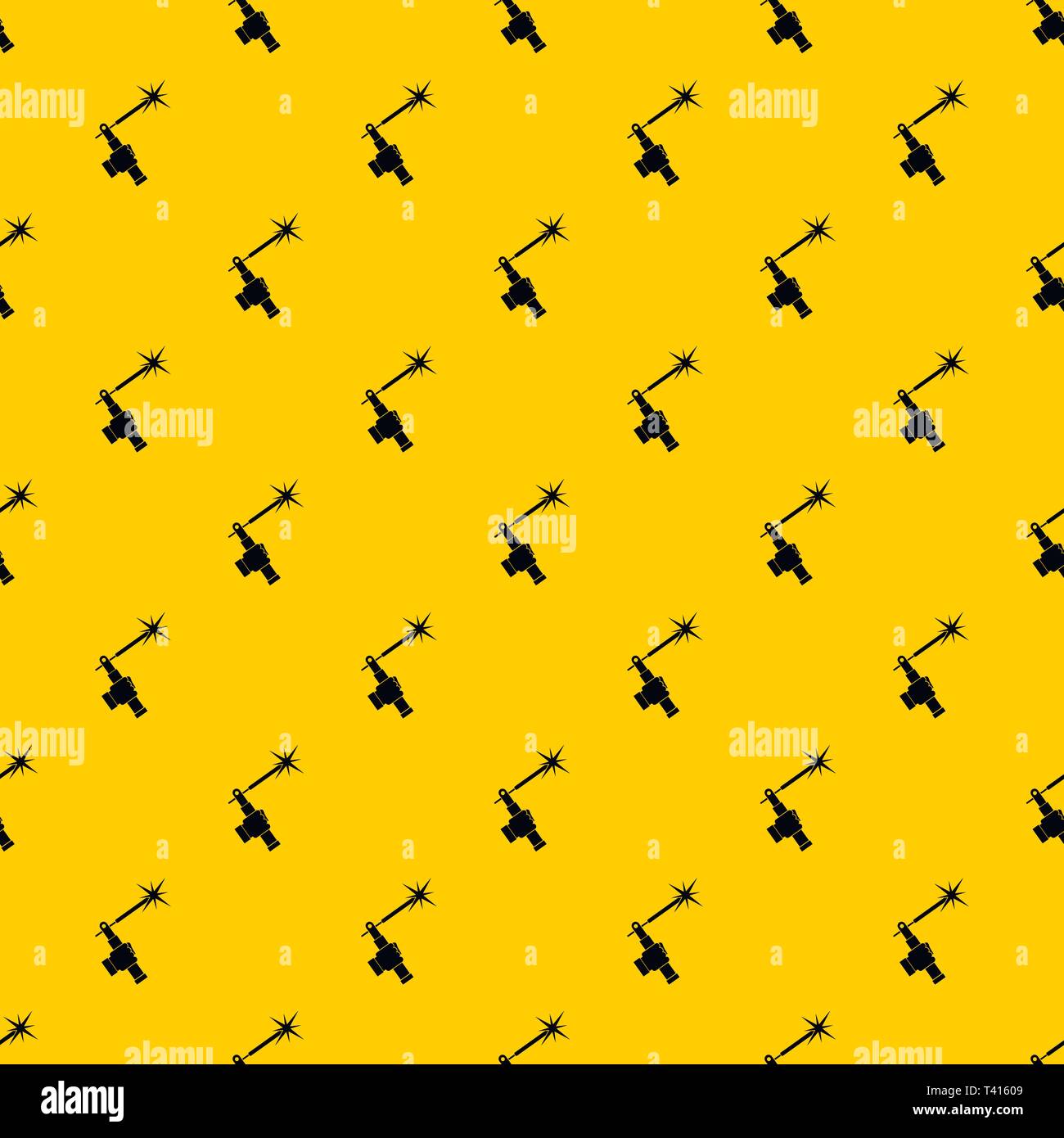 Mig welding torch in hand pattern vector Stock Vector