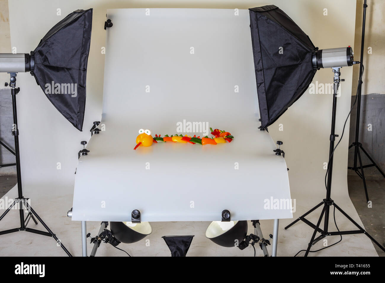 Photo table for product photography in a studio Stock Photo