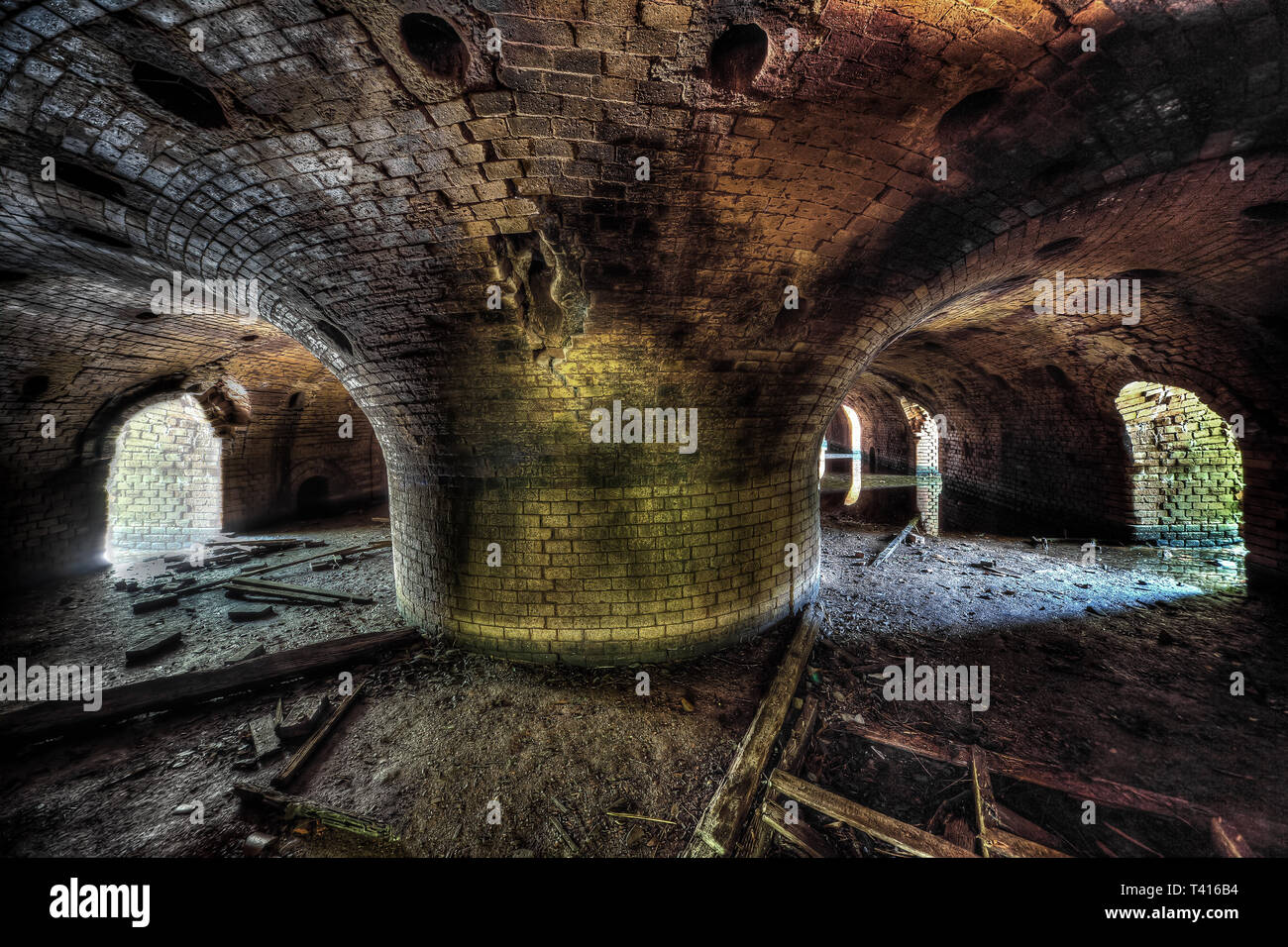Old abandoned brickyard - Lost Places Stock Photo