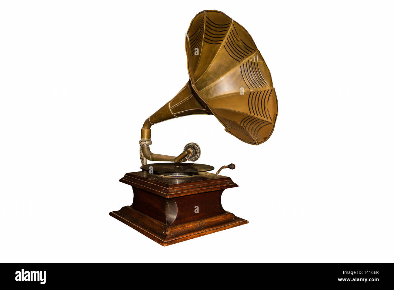 Old gramophone - cut out Stock Photo