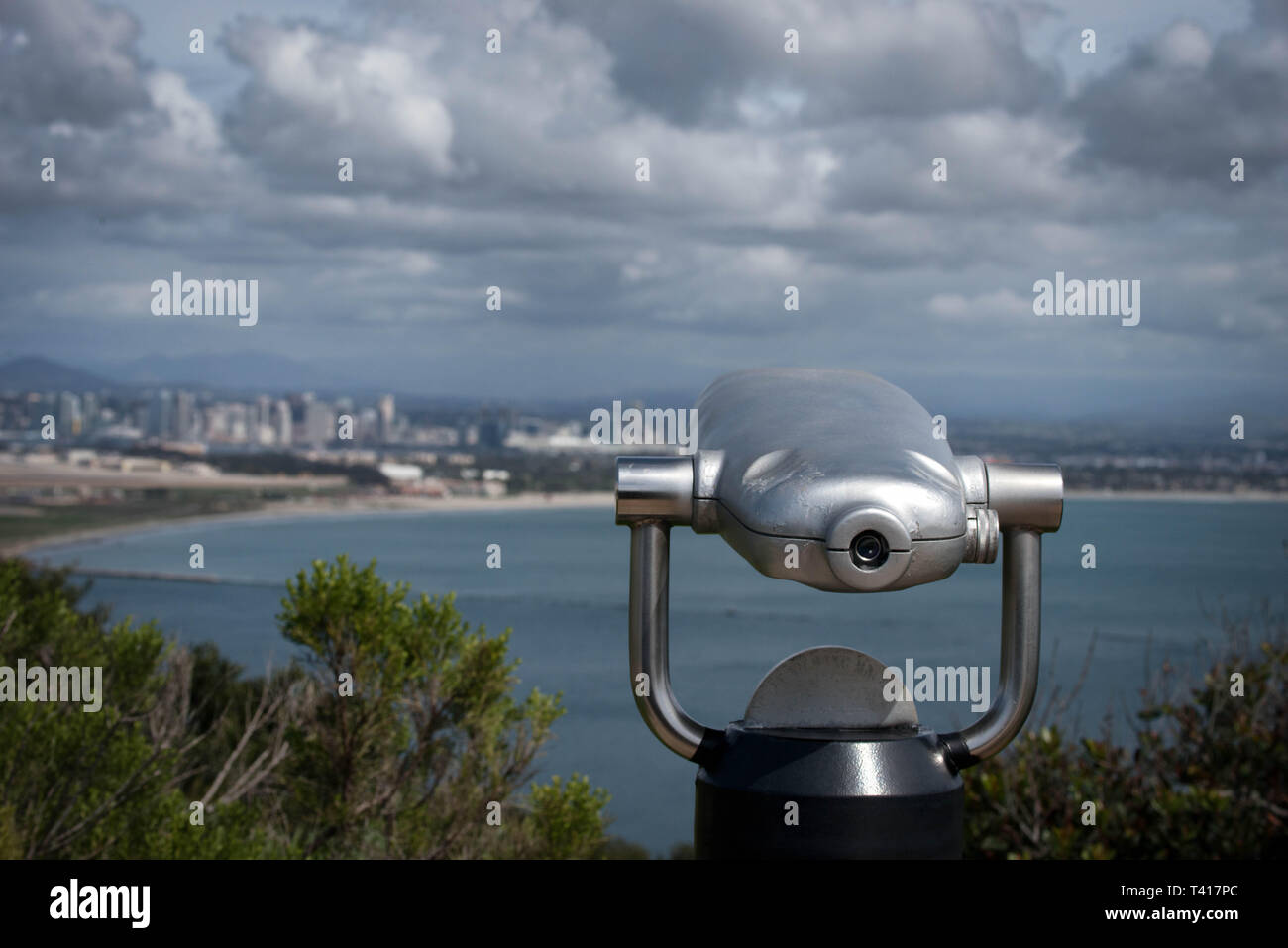 Telescope facing San Diego, California, United States Stock Photo Alamy