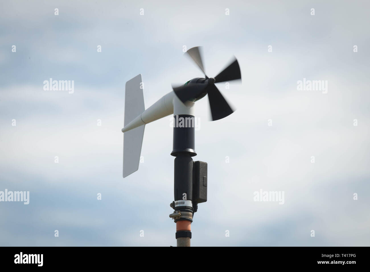 Close-up of a Propeller anemometer Stock Photo