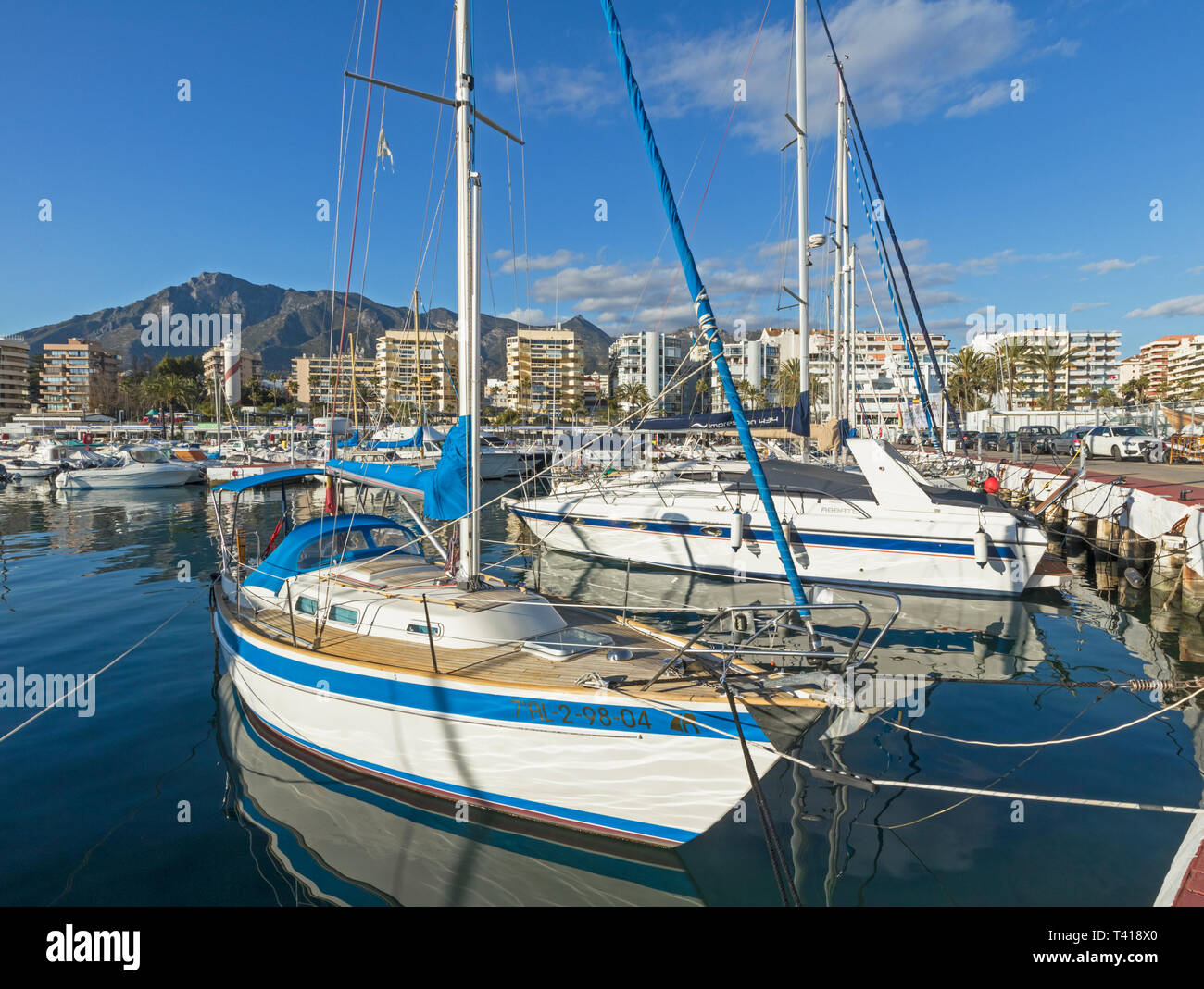 Sports Port.  Puerto Deportivo.  Marbella, Costa del Sol, Malaga Province, Andalusia, southern Spain. Stock Photo