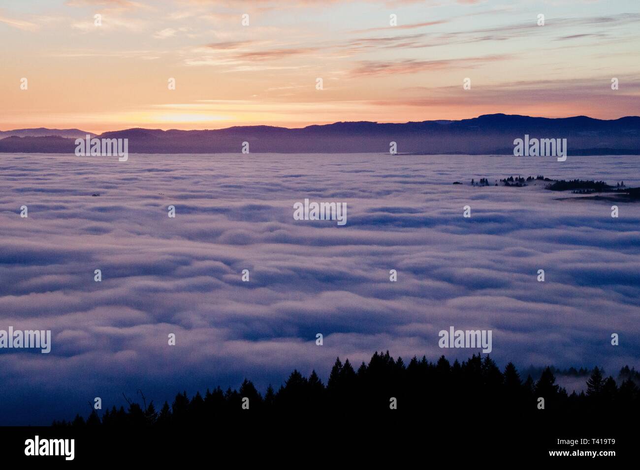 A beautiful shot of clouds from above Stock Photo