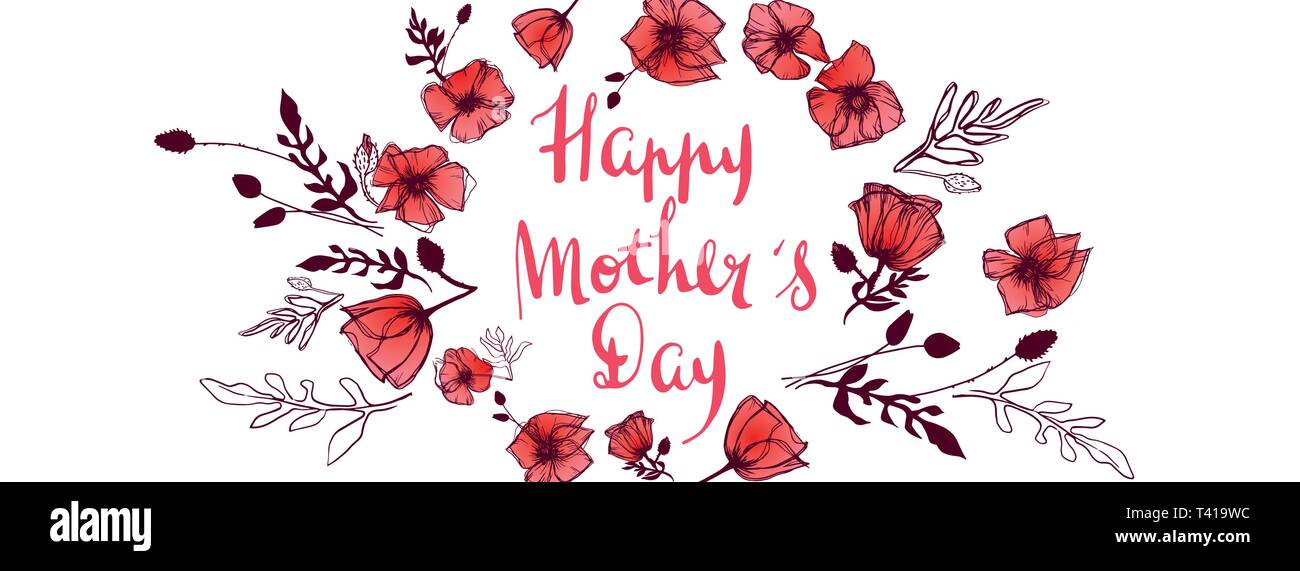 Happy Mother's Day full vector large banner Stock Vector