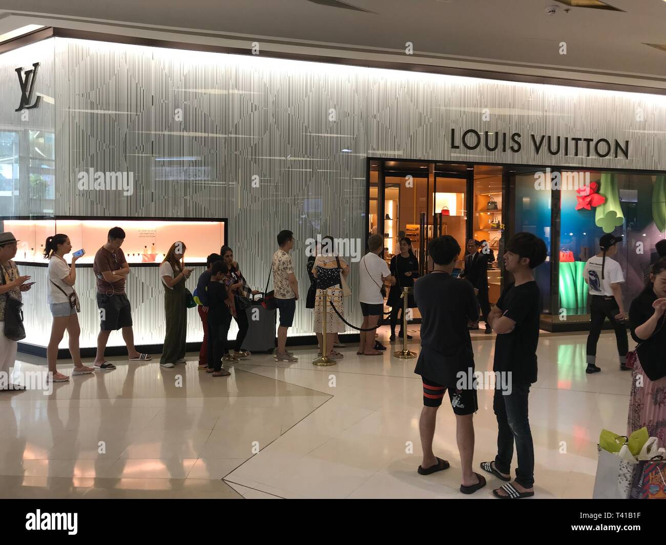 BANGKOK, THAILAND - APRIL 16, 2018: Louis Vuitton shop with a