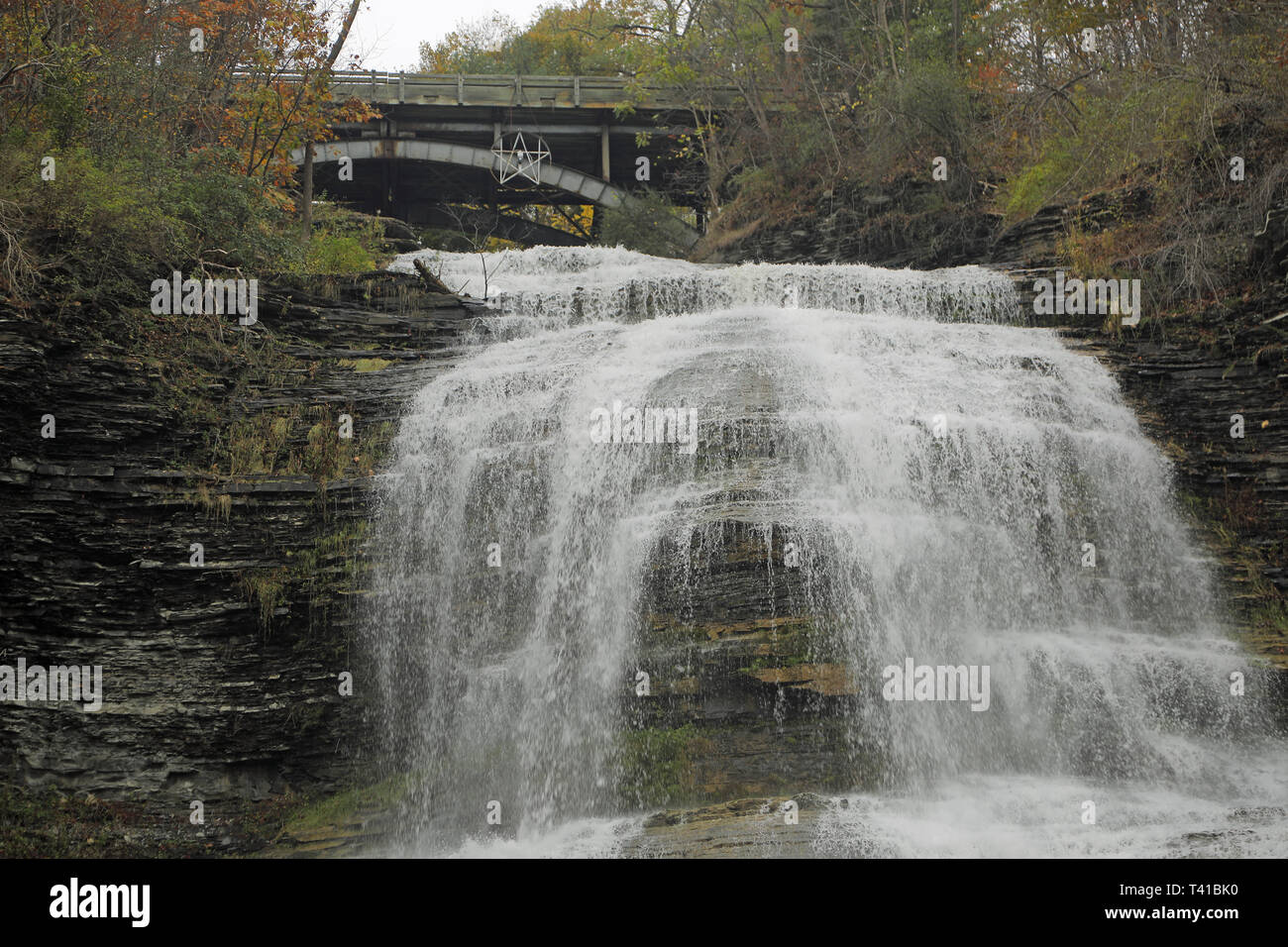 Montour Falls Waterfall Stock Photo Alamy