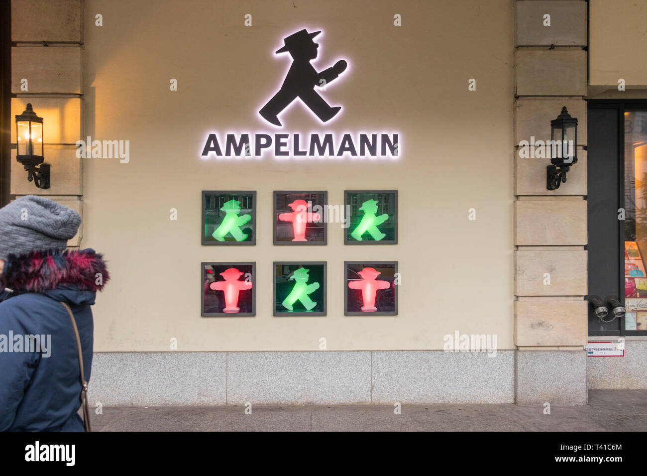 famous Ampelmännchen pedestrian crossing symbols in Berlin Germany Stock Photo
