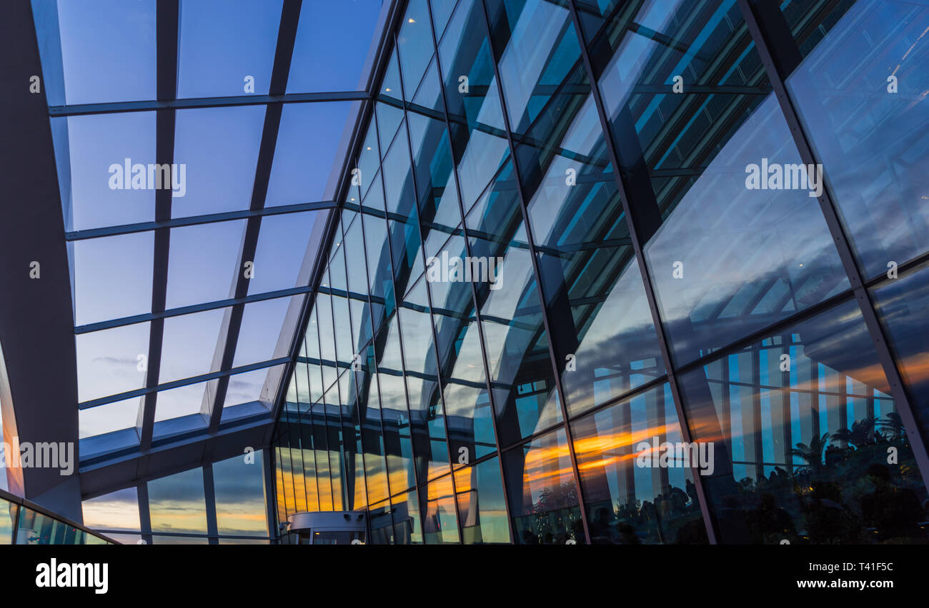 View from inside Rooftop Sky Garden, London, UK Stock Photo Alamy