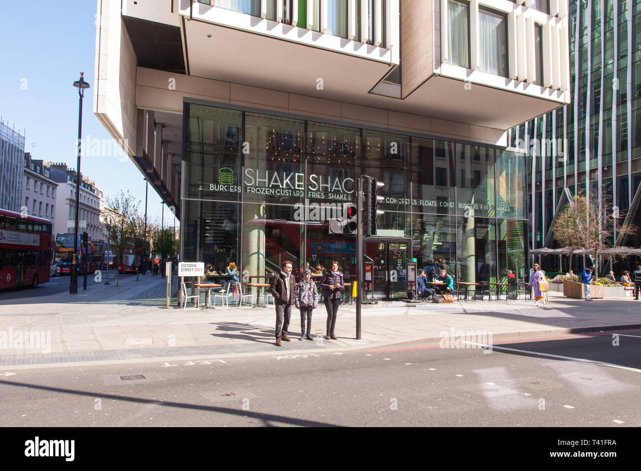 Shake Shack restaurant ,172 Victoria St, Westminster, London, England, United Kingdom Stock