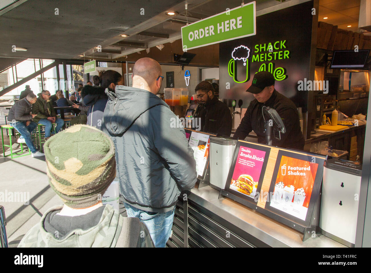 Shake Shack restaurant ,172 Victoria St, Westminster, London, England, United Kingdom Stock