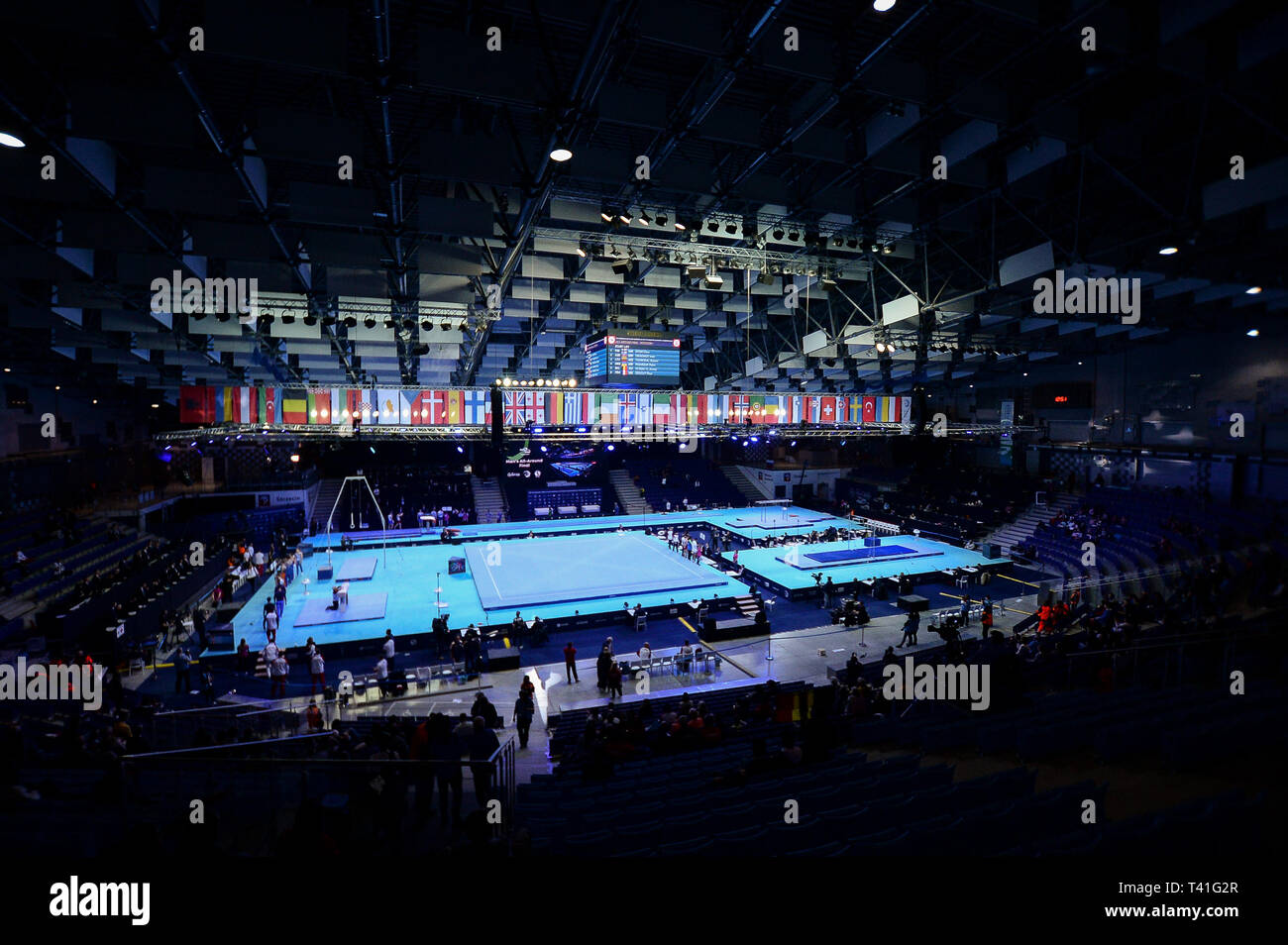 View of the venue during the Men's All-Around Final of 8th European Championships in Artistic Gymnastics (Day 3) Stock Photo