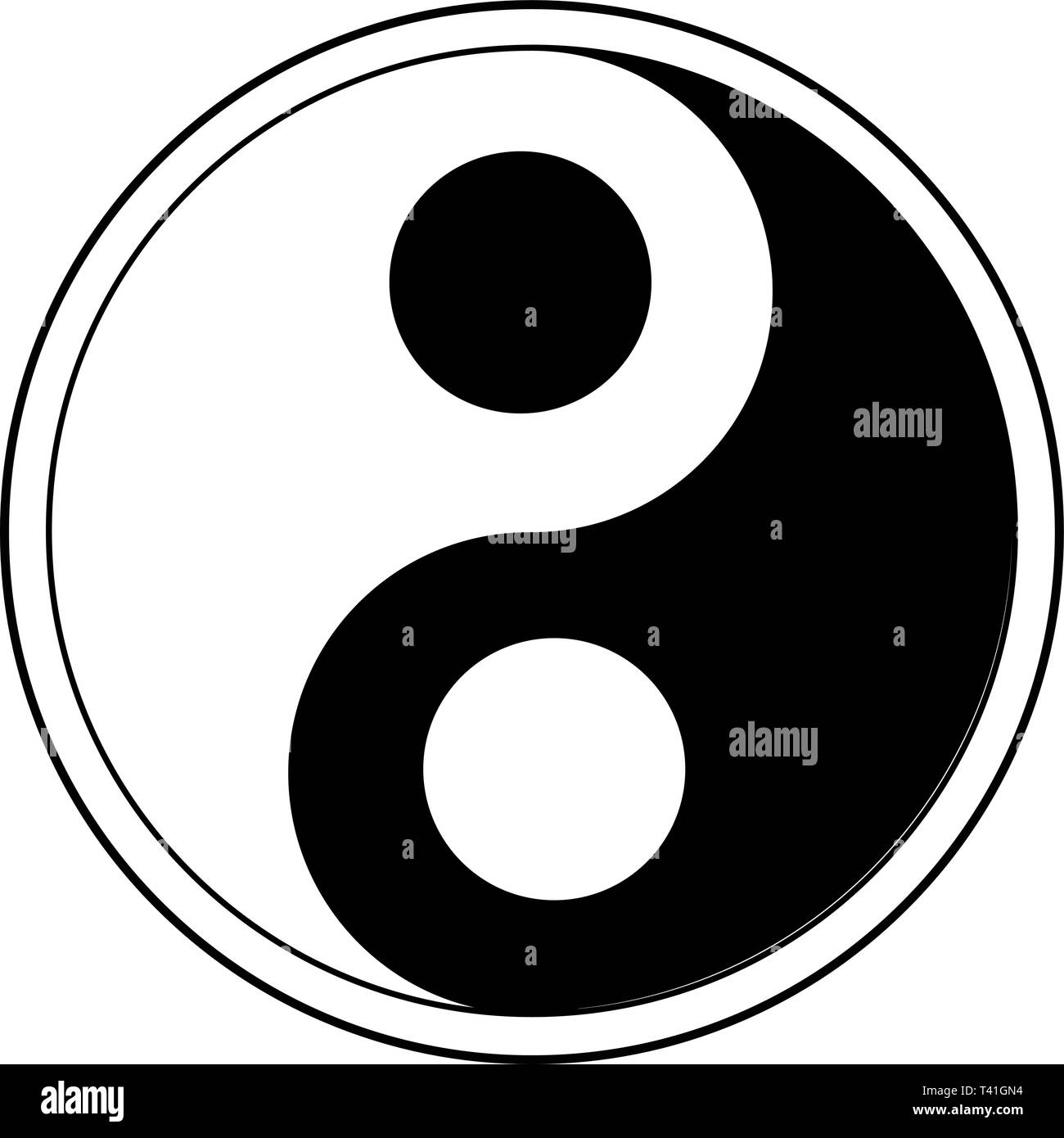 Ying yang vector symbol of harmony and balance Stock Vector Image & Art ...