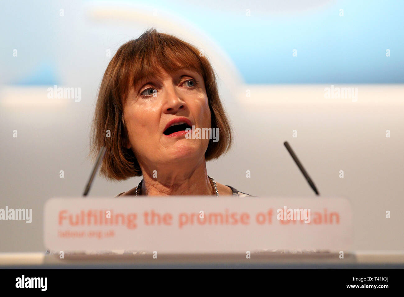 Tessa Jowell MP at the Labour Party Conference. Liverpool. 28 September 2011. Stock Photo