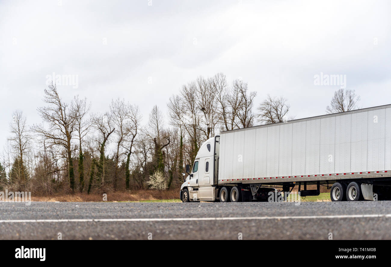 Long haul professional reliable freight transportation white American