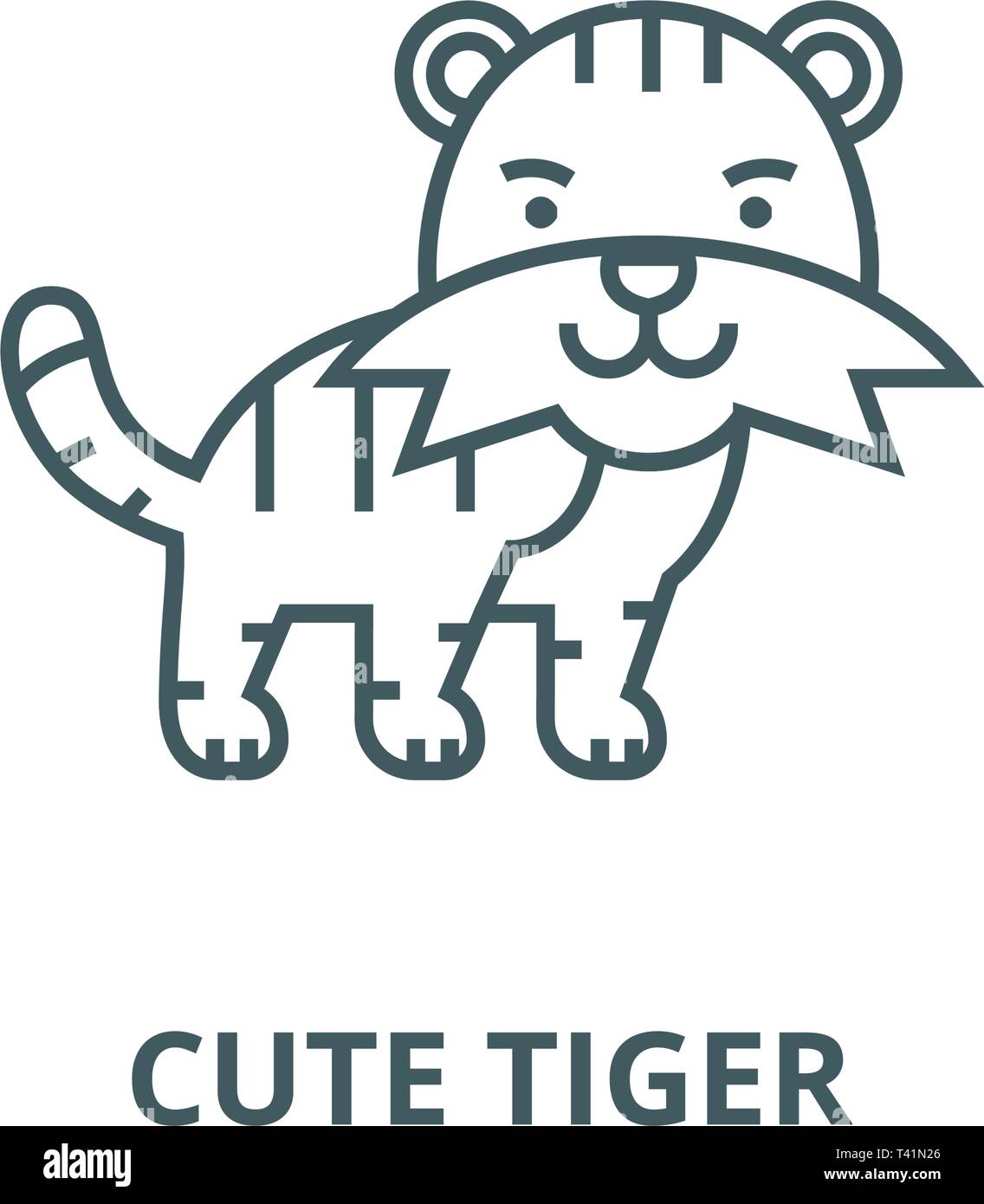 Cute tiger line icon, vector. Cute tiger outline sign, concept symbol, flat illustration Stock Vector Image & Art - Alamy Cute tiger line icon, vector. Cute tiger outline sign, concept symbol, flat illustration Stock Vector Image & Art - Alamy
