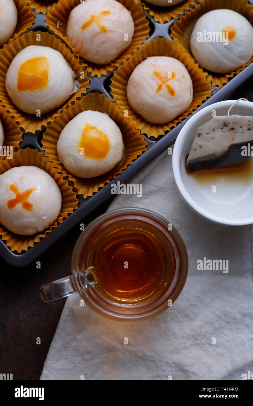 Chinese pastry with tea Stock Photo Alamy
