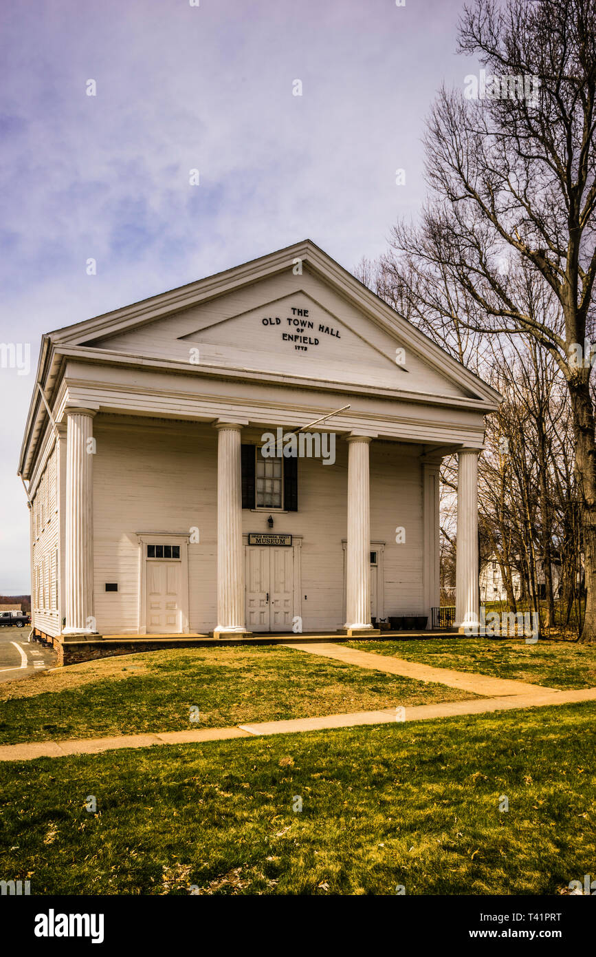 Enfield Town Meetinghouse Enfield, Connecticut, USA Stock Photo Alamy