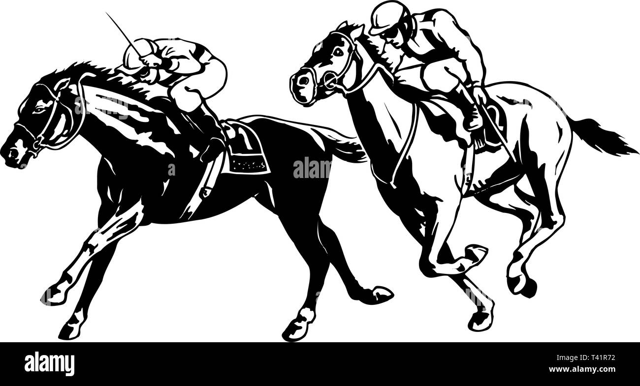 Horse Race Vector Illustration Stock Vector