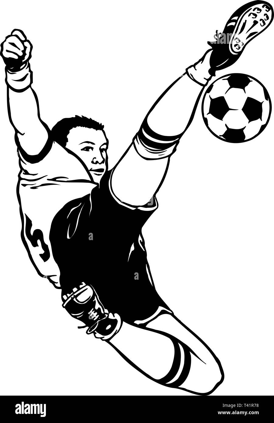Soccer Player Vector Illustration Stock Vector Image & Art - Alamy