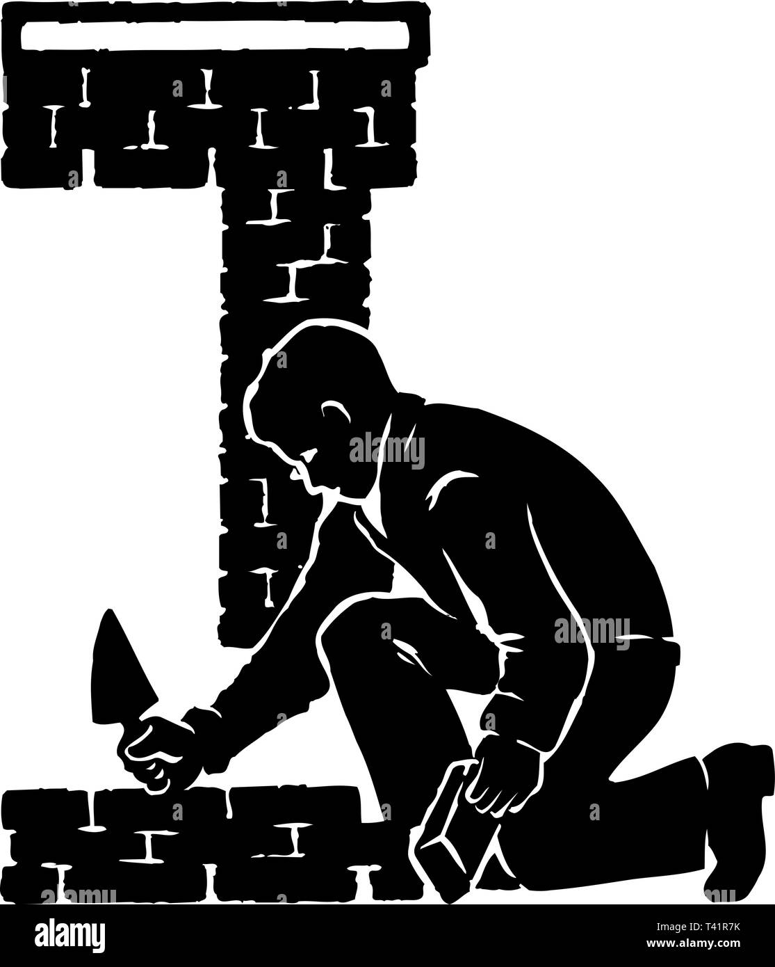 Brick Layer Vector Illustration Stock Vector Image & Art Alamy