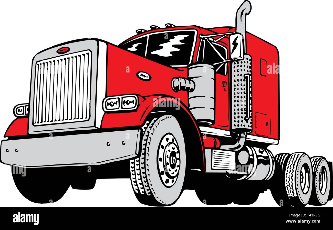 Classic Peterbilt Vector Illustration Stock Vector Image & Art - Alamy