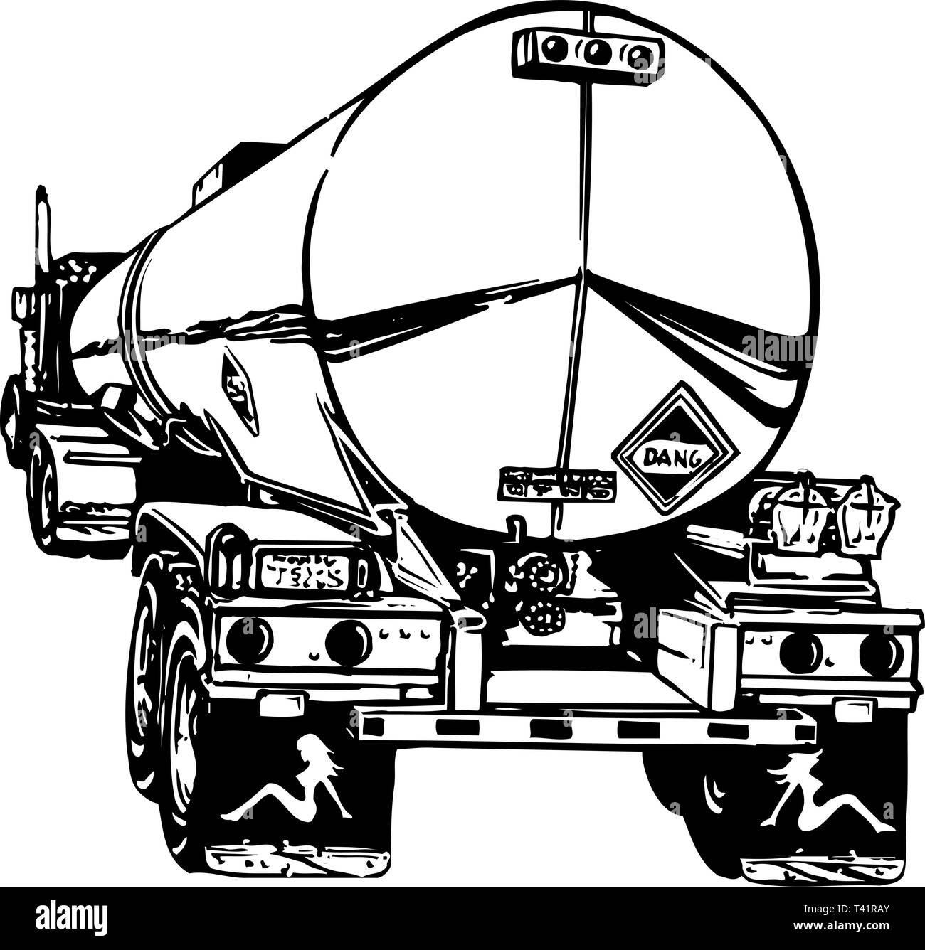 Tanker Truck Vector Illustration Stock Vector Image & Art Alamy