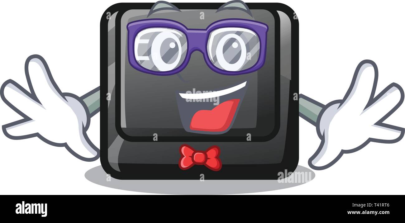 Geek E button attached to cartoon keyboard Stock Vector Image & Art - Alamy