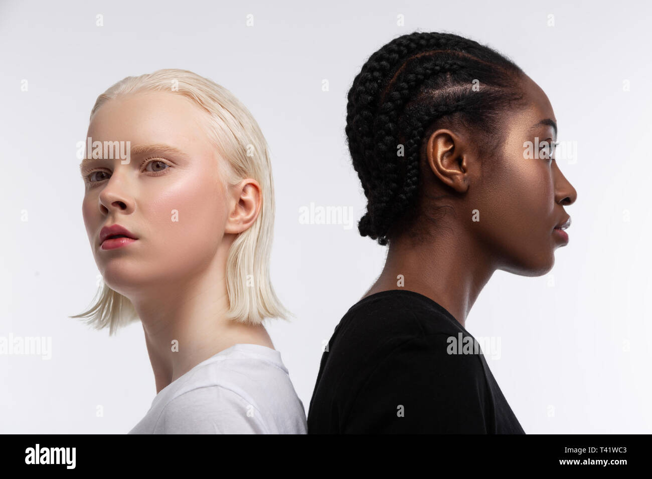 Diversity and equality. Professional models with different skin color