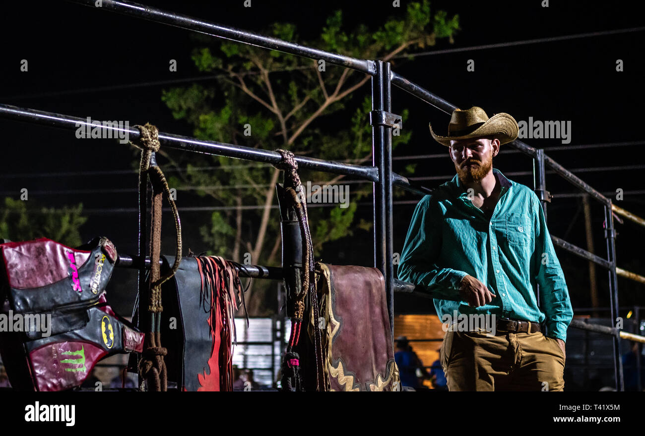 caucasian bull rider before rodeo in Guatemala Stock Photo - Alamy