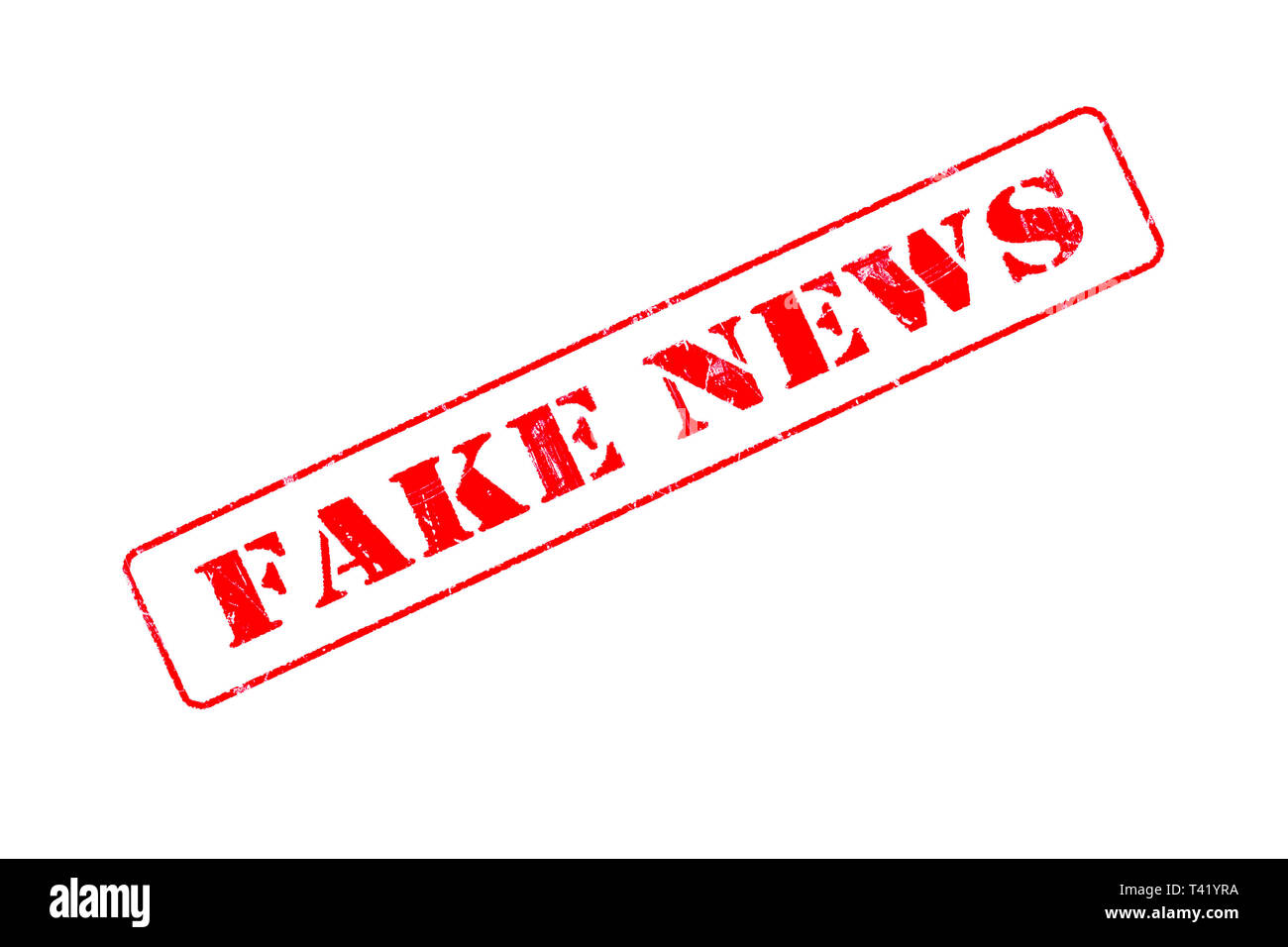 Rubber stamp concept showing a red stamp reading Fake News Stock Photo ...