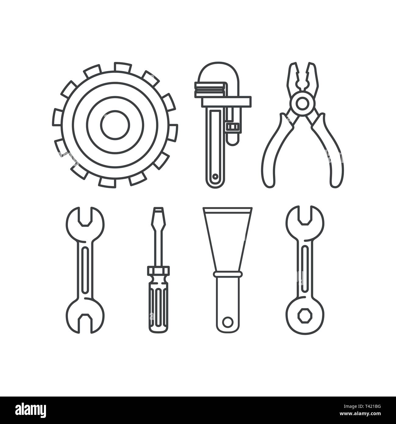 construction tools set items Stock Vector Image & Art - Alamy