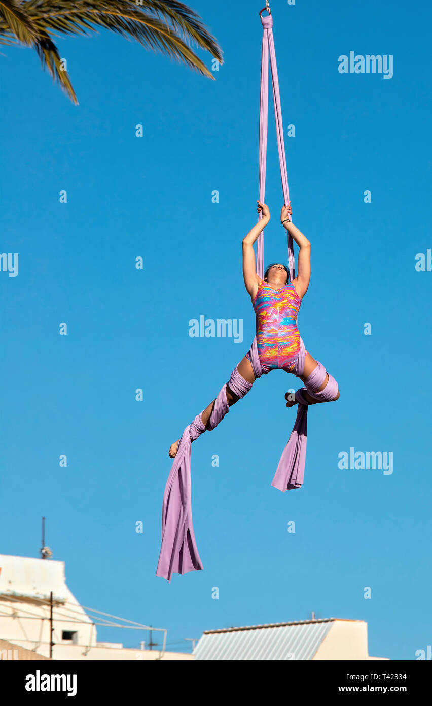 Rope dancing show during the Carnival of Ierapetra town, Lasithi, Crete