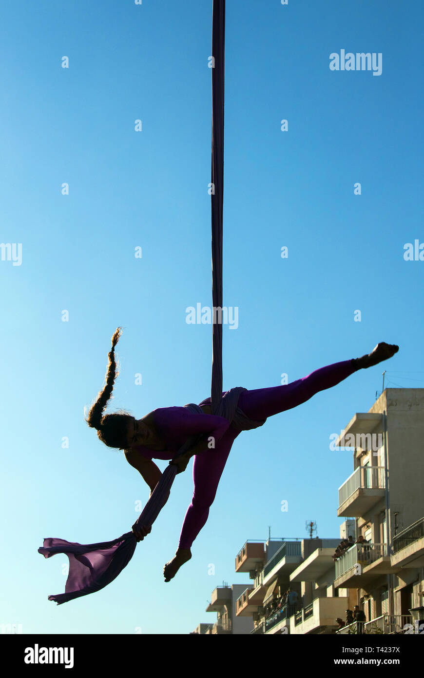 Rope dancing show during the Carnival of Ierapetra town, Lasithi, Crete