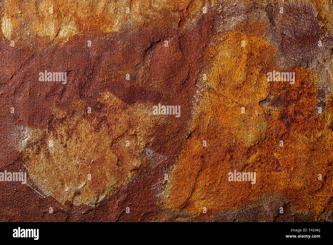 rusty iron metal background, full-frame, top-view Stock Photo