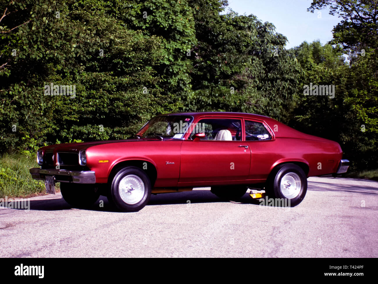 1974 Pontiac Venture on pavement. Stock Photo