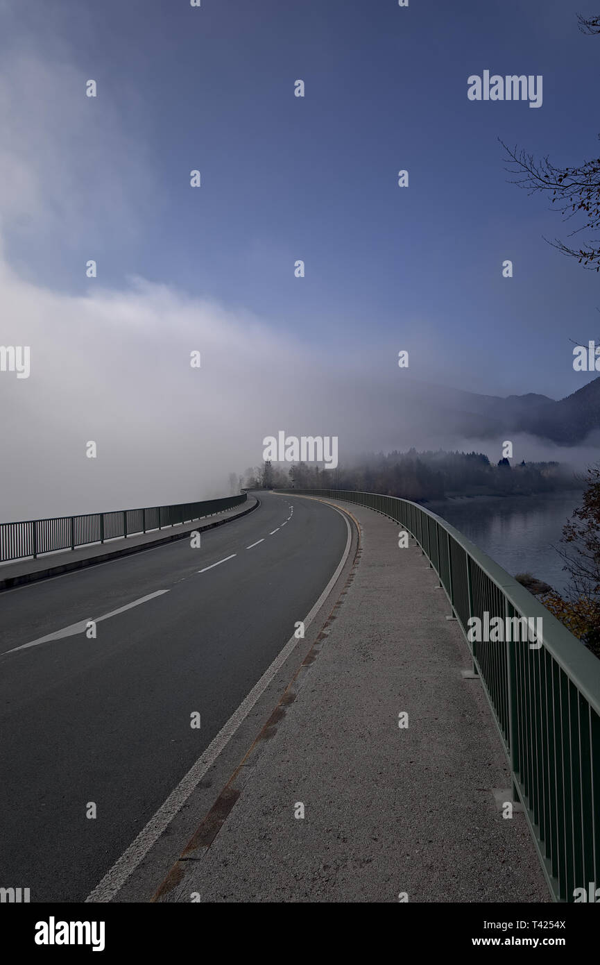 Lakeside road Stock Photo