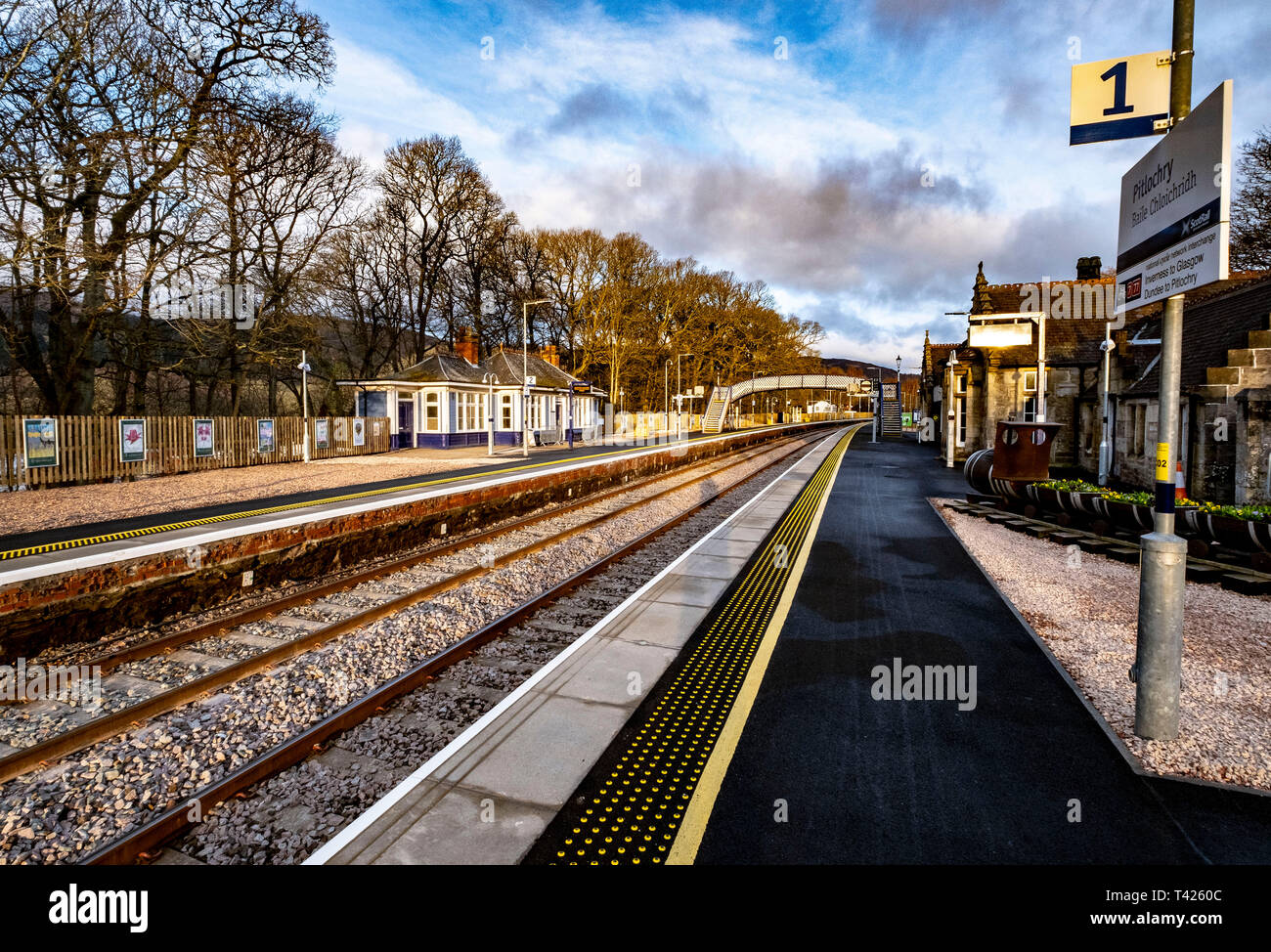 Pitlochry Railway Station Stock Photo