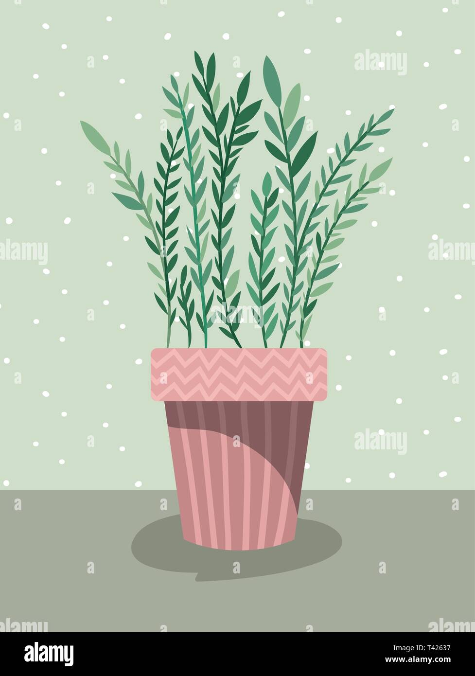 beautiful houseplant in pot Stock Vector Image & Art - Alamy
